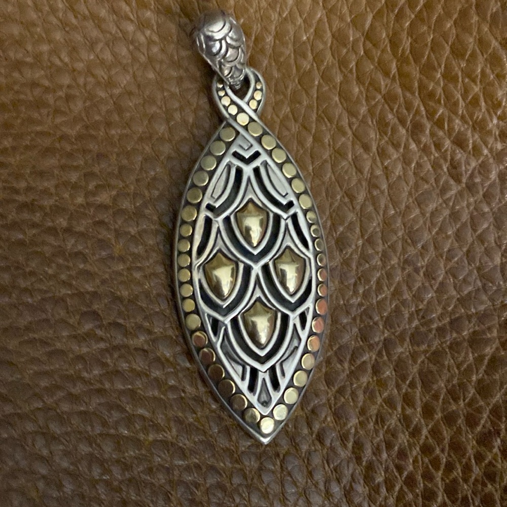 John Hardy Sterling & 18KT Pendant